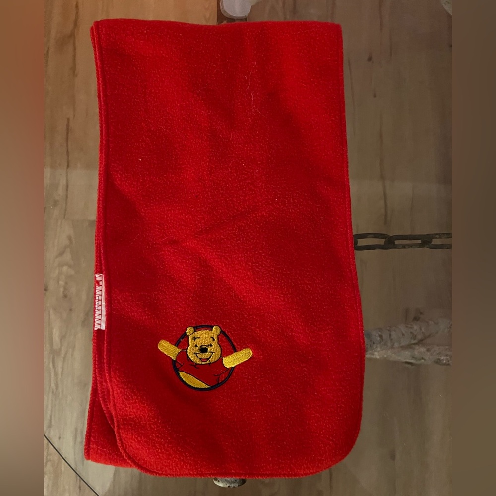Vintage Red Winnie the Pooh Scarf